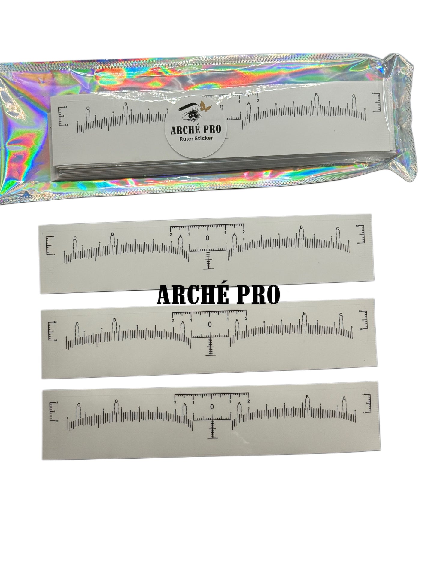 Eyebrow Ruler Sticker (30 Pieces)